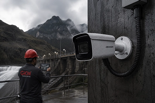 Camara instalada en exteriores