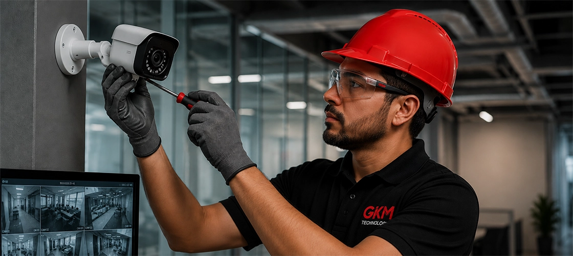 Tecnico Instalando Camara